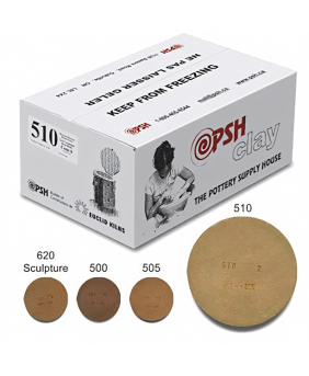 PSH #510X Cone 6 Warm Brown Ceramic Clay Body, 10 kg