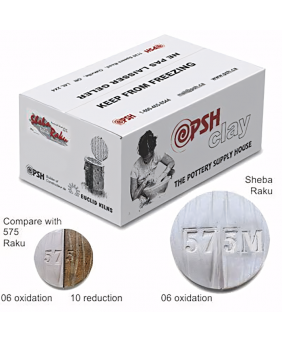 PSH #575M New Super Smooth Sheba White Raku Ceramic Clay Body, 10 kg