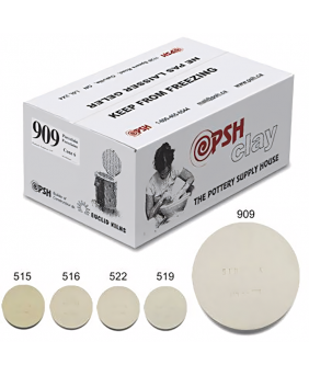 PSH #909X Cone 6 Porcelain Ceramic Clay Body, 10 kg
