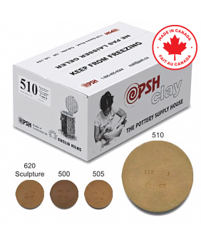 PSH #510X Cone 6 Warm Brown Ceramic Clay Body, 10 kg