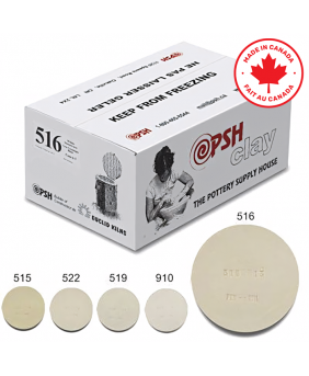 PSH #516X Cone 6 White Ceramic Clay Body, 10 kg