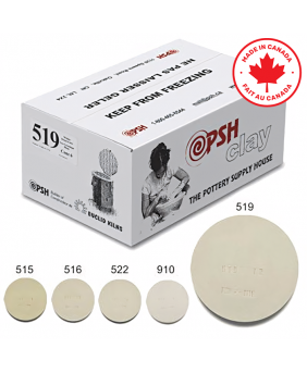 PSH #519X Cone 6 White Ceramic Clay Body, 10 kg