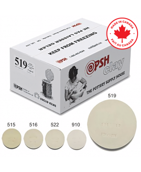 PSH #519 Cone 6 White Ceramic Clay Body, 10 kg PSH #519 Cone 6 White Ceramic Clay Body, 10 kg