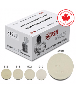 PSH #519S Cone 6 White Grogged Stoneware Ceramic Clay Body, 10 kg PSH #519S Cone 6 White Grogged Stoneware Ceramic Clay Body, 10 kg