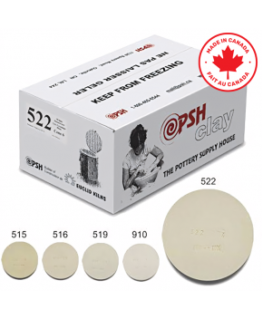 PSH #522 Cone 6 White Ceramic Clay Body, 10 kg PSH #522 Cone 6 White Ceramic Clay Body, 10 kg