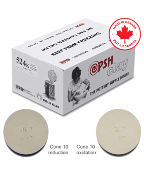 PSH #524K Cone 9 Cream Ceramic Clay Body, 10 kg PSH #524K Cone 9 Cream Ceramic Clay Body, 10 kg