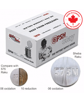 PSH #575M New Super Smooth Sheba White Raku Ceramic Clay Body, 10 kg