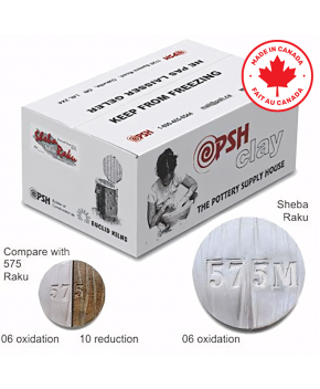 PSH #575M New Super Smooth Sheba White Raku Ceramic Clay Body, 10 kg PSH #575M New Super Smooth Sheba White Raku Ceramic Clay Body, 10 kg