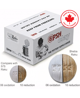 PSH #575S Original Sheba White Raku Ceramic Clay Body, 10 kg