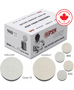 PSH #900 Cone 10 Porcelain Ceramic Clay Body, 10 kg PSH #900 Cone 10 Porcelain Ceramic Clay Body, 10 kg