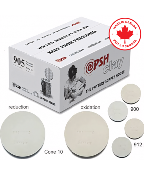 PSH #905 Cone 10 Porcelain Ceramic Clay Body, 10 kg PSH #905 Cone 10 Porcelain Ceramic Clay Body, 10 kg
