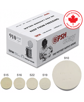 PSH #910 Cone 6 Porcelain Ceramic Clay Body, 10 kg PSH #910 Cone 6 Porcelain Ceramic Clay Body, 10 kg