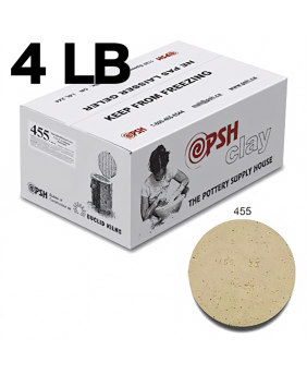 PSH #455 Cone 6 Buff Speckled Ceramic Clay Body, 4 lb PSH #455 Cone 6 Buff Speckled Ceramic Clay Body, 4 lb