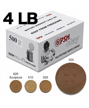PSH #500 Cone 6 Red Ceramic Clay Body, 4 lb PSH #500 Cone 6 Red Ceramic Clay Body, 4 lb