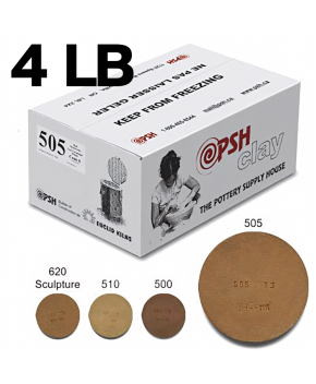 PSH #505 Cone 6 Sandy Red Ceramic Clay Body, 4 lb PSH #505 Cone 6 Sandy Red Ceramic Clay Body, 4 lb