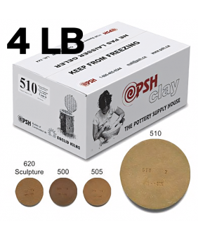 PSH #510 Cone 6 Warm Brown Ceramic Clay Body, 4 lb PSH #510 Cone 6 Warm Brown Ceramic Clay Body, 4 lb