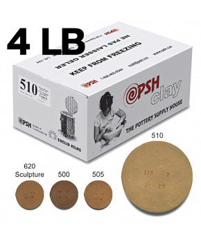 PSH #510 Cone 6 Warm Brown Ceramic Clay Body, 4 lb PSH #510 Cone 6 Warm Brown Ceramic Clay Body, 4 lb