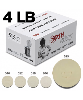 PSH #515 Cone 6 Cream Ceramic Clay Body, 4 lb PSH #515 Cone 6 Cream Ceramic Clay Body, 4 lb