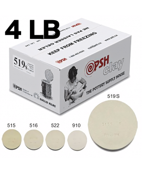 PSH #519S Cone 6 White Grogged Stoneware Ceramic Clay Body, 4 lb PSH #519S Cone 6 White Grogged Stoneware Ceramic Clay Body, 4 lb