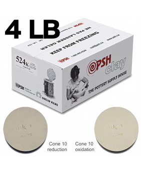 PSH #524K Cone 9 Cream Ceramic Clay Body, 4 lb PSH #524K Cone 9 Cream Ceramic Clay Body, 4 lb