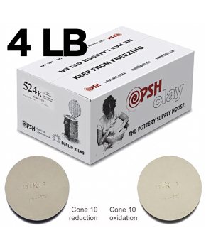 PSH #524K Cone 9 Cream Ceramic Clay Body, 4 lb PSH #524K Cone 9 Cream Ceramic Clay Body, 4 lb