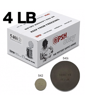 PSH #540i Cone 6 Black Ceramic Clay Body, 4 lb PSH #540i Cone 6 Black Ceramic Clay Body, 4 lb