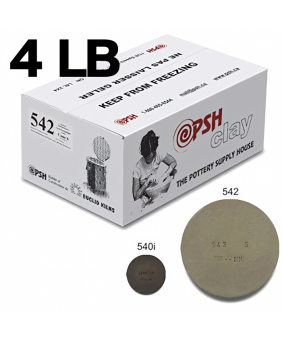 PSH #542 Cone 6 Grey Ceramic Clay Body, 4 lb PSH #542 Cone 6 Grey Ceramic Clay Body, 4 lb