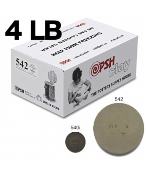 PSH #542 Cone 6 Grey Ceramic Clay Body, 4 lb PSH #542 Cone 6 Grey Ceramic Clay Body, 4 lb