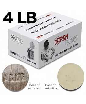 PSH #570F Cone 10 Off-White Ceramic Clay Body, 4 lb PSH #570F Cone 10 Off-White Ceramic Clay Body, 4 lb