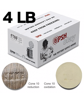 PSH #570F Cone 10 Off-White Ceramic Clay Body, 4 lb PSH #570F Cone 10 Off-White Ceramic Clay Body, 4 lb