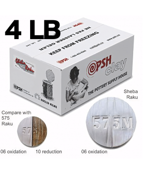 PSH #575M New Super Smooth Sheba White Raku Ceramic Clay Body, 4 lb PSH #575M New Super Smooth Sheba White Raku Ceramic Clay Body, 4 lb