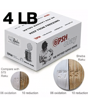 PSH #575S Original Sheba White Raku Ceramic Clay Body, 4 lb PSH #575S Original Sheba White Raku Ceramic Clay Body, 4 lb