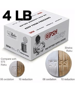 PSH #575S Original Sheba White Raku Ceramic Clay Body, 4 lb PSH #575S Original Sheba White Raku Ceramic Clay Body, 4 lb