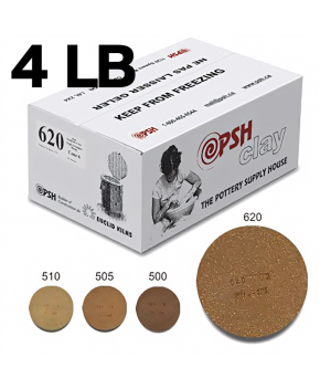 PSH #620 Cone 6 Red Sculpture Ceramic Clay Body, 4 lb PSH #620 Cone 6 Red Sculpture Ceramic Clay Body, 4 lb