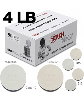 PSH #900 Cone 10 Porcelain Ceramic Clay Body, 4 lb PSH #900 Cone 10 Porcelain Ceramic Clay Body, 4 lb