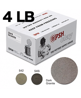 PSH Dark Granite Cone 6 Ceramic Clay Body, 4 lb PSH Dark Granite Cone 6 Ceramic Clay Body, 4 lb