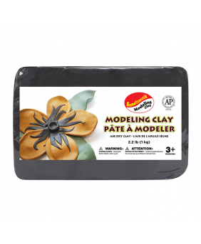 Sandtastik® Air Dry Modeling Clay, Black, 2.2 lb (1 kg)