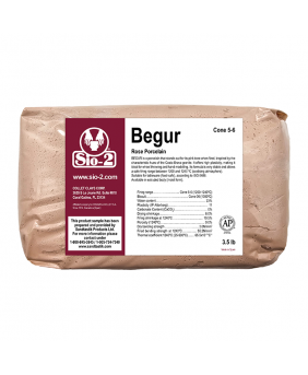 SIO-2® Begur Rose Porcelain High Fire Ceramic Clay Body, 3.5 lb