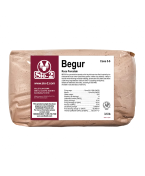 SIO-2® Begur Rose Porcelain High Fire Ceramic Clay Body, 3.5 lb