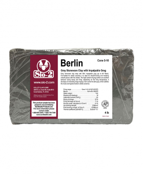 SIO-2® Berlin Gray Stoneware High Fire Ceramic Clay Body, 4 lb Sample SIO-2® Berlin Gray Stoneware High Fire Ceramic Clay Body, 4 lb Sample