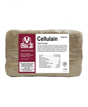 SIO-2® Cellulain Paper Porcelain High Fire Ceramic Clay Body, 3.5 lb Sample SIO-2® Cellulain Paper Porcelain High Fire Ceramic Clay Body, 3.5 lb Sample