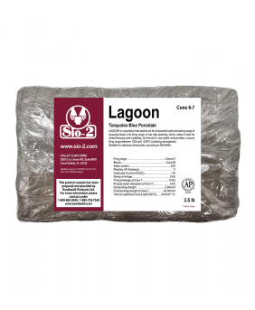 SIO-2® Lagoon Turquoise Porcelain High Fire Ceramic Clay Body, 3.5 lb Sample