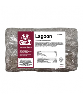 SIO-2® Lagoon Turquoise Porcelain High Fire Ceramic Clay Body, 3.5 lb Sample SIO-2® Lagoon Turquoise Porcelain High Fire Ceramic Clay Body, 3.5 lb Sample
