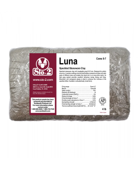 SIO-2® Luna Speckled Stoneware High Fire Ceramic Clay Body, 4 lb Sample