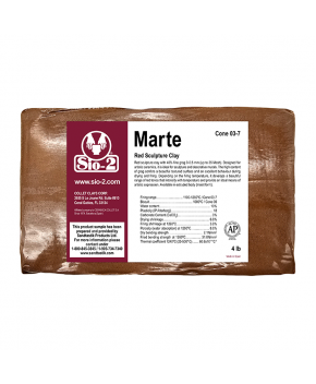 SIO-2® Marte Red Sculpture High Fire Ceramic Clay Body, 4 lb SIO-2® Marte Red Sculpture High Fire Ceramic Clay Body, 4 lb