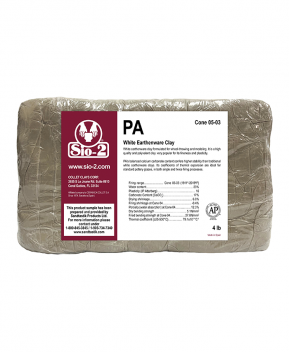SIO-2® PA White Earthenware Low Fire Ceramic Clay Body, 4 lb Sample SIO-2® PA White Earthenware Low Fire Ceramic Clay Body, 4 lb Sample