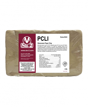 SIO-2® PCLI Stoneware Paper High Fire Ceramic Clay Body, 4 lb Sample