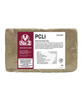 SIO-2® PCLI Stoneware Paper High Fire Ceramic Clay Body, 4 lb Sample SIO-2® PCLI Stoneware Paper High Fire Ceramic Clay Body, 4 lb Sample