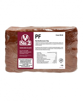 SIO-2® PF Red Earthenware Low Fire Ceramic Clay Body, 4 lb Sample SIO-2® PF Red Earthenware Low Fire Ceramic Clay Body, 4 lb Sample