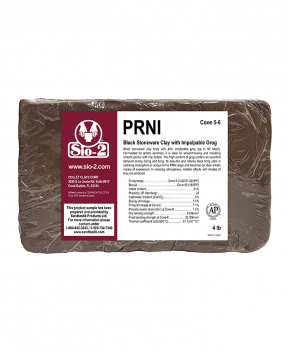 SIO-2® PRNI Black Stoneware High Fire Ceramic Clay Body, 4 lb Sample SIO-2® PRNI Black Stoneware High Fire Ceramic Clay Body, 4 lb Sample